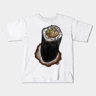 Soy Sauce spill - Sushi roll - watercolour Kids T-Shirt
